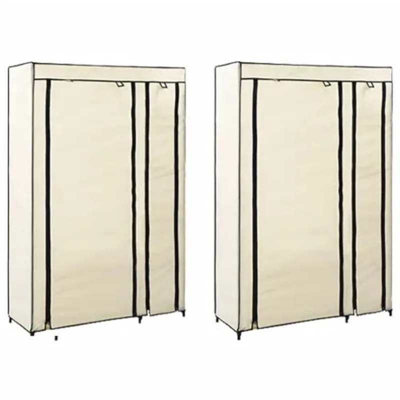 Sulanks. drab. spintos, 2vnt., krem. sp., 110x45x175cm, audinys