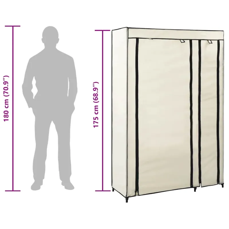 Sulanks. drab. spintos, 2vnt., krem. sp., 110x45x175cm, audinys