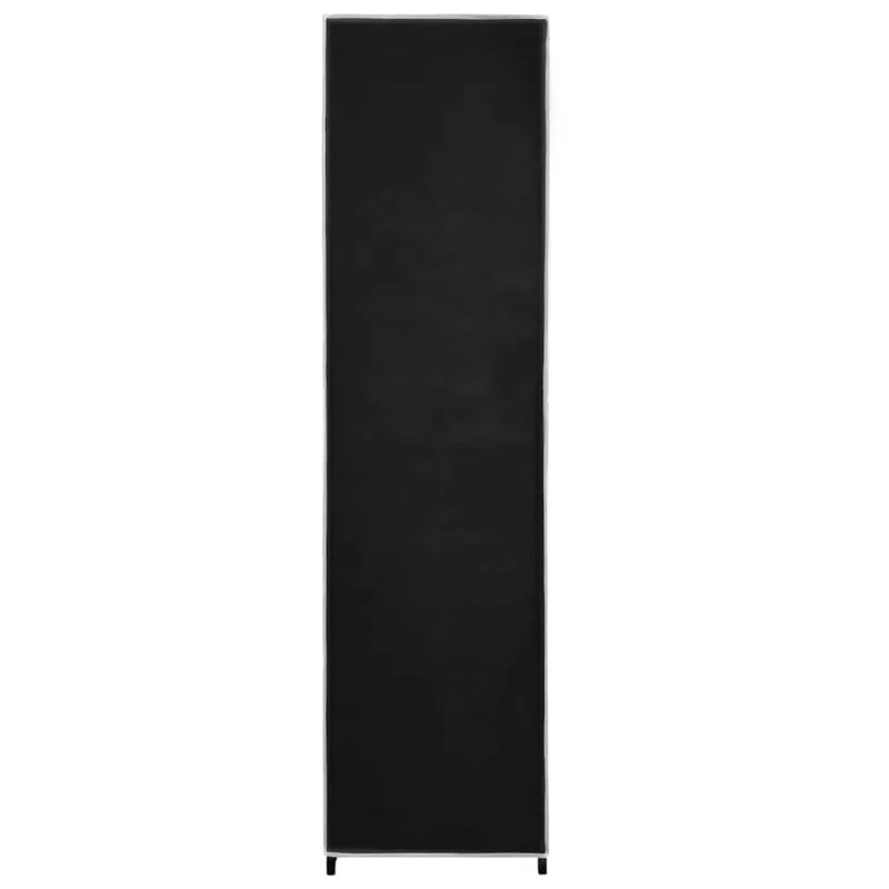 Drabužių spinta su 4 skyriais, juodos spalvos, 175x45x170 cm