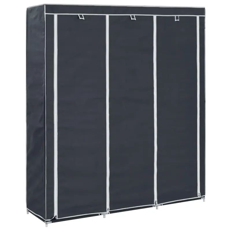 Drab. spinta su skyr. ir stryp., juoda, 150x45x175cm, audinys