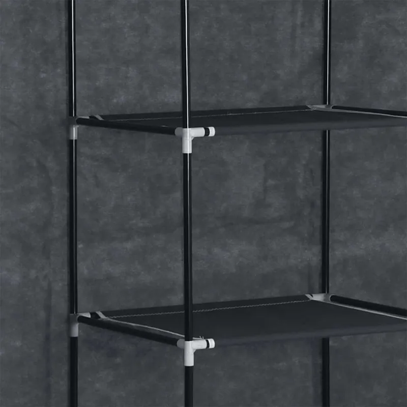 Drab. spinta su skyr. ir stryp., juoda, 150x45x175cm, audinys