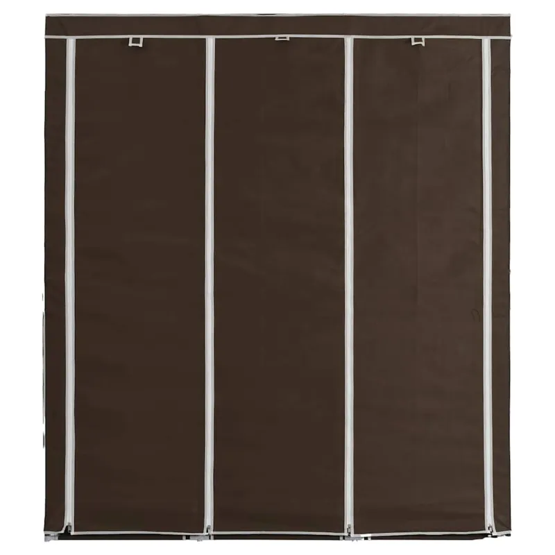 Drab. spinta su skyr. ir stryp., ruda, 150x45x175cm, audinys
