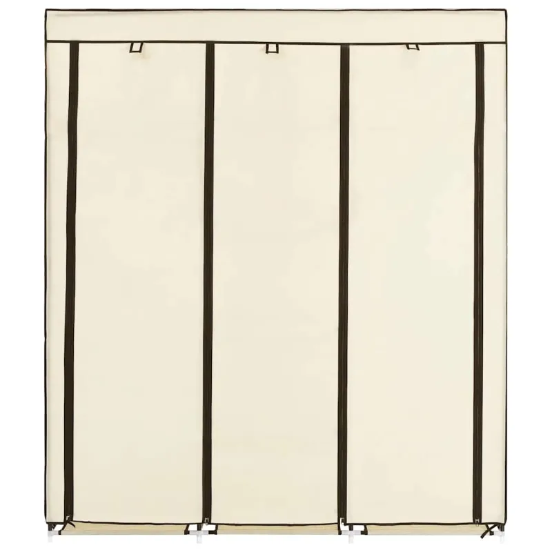 Drab. spinta su skyr. ir stryp., krem. sp., 150x45x175cm, aud.