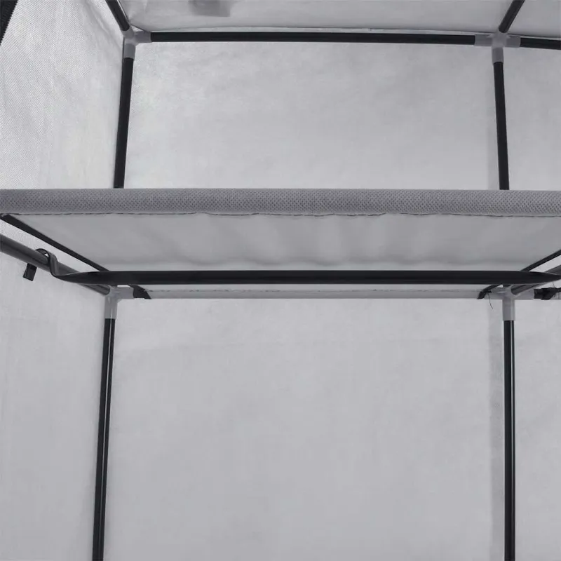 Drab. spinta su skyr. ir stryp., pilka, 150x45x175cm, audinys