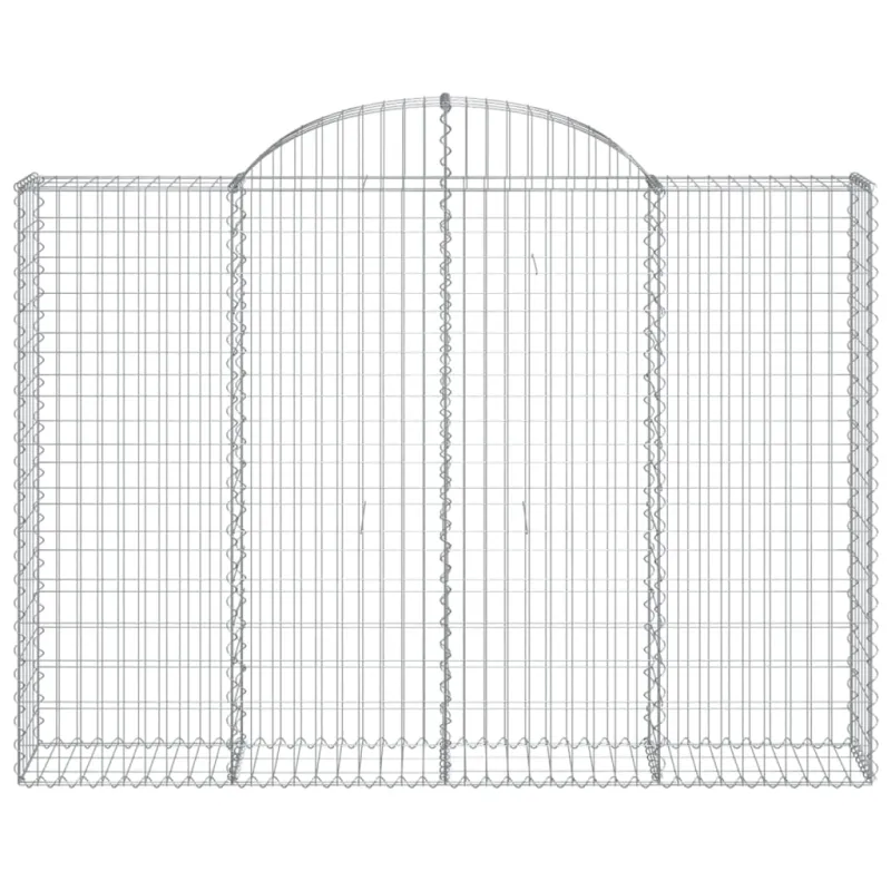Išlenkti gabiono krepšiai, 9vnt., 200x30x140/160cm, geležis