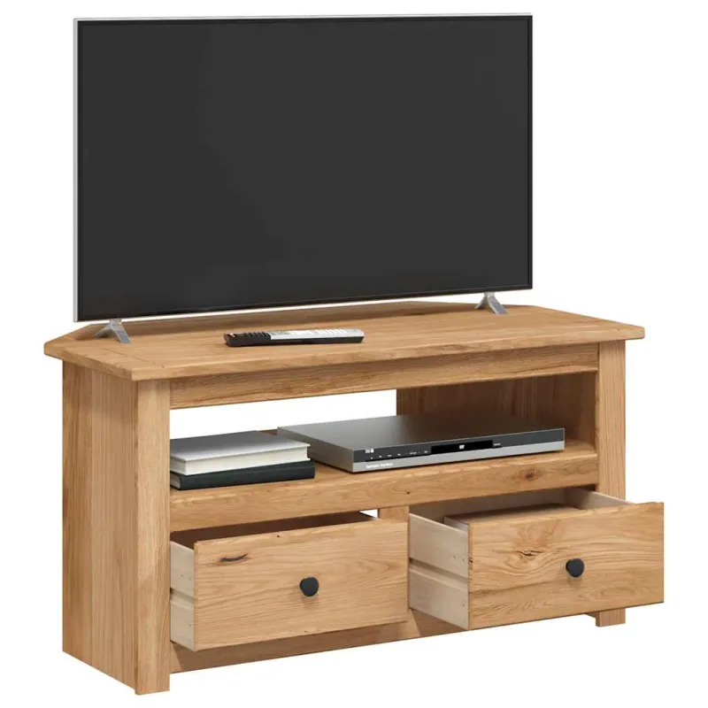 Kampinė TV spintelė Panama, 93x49x49cm, pušies masyvas