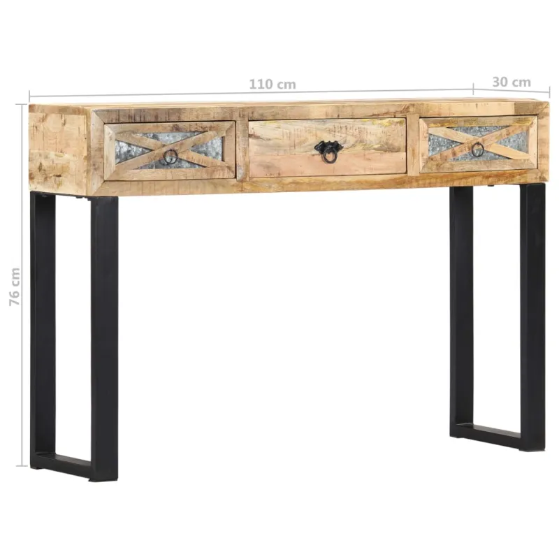 Konsolinis staliukas, 110x30x76 cm, mango medienos masyvas