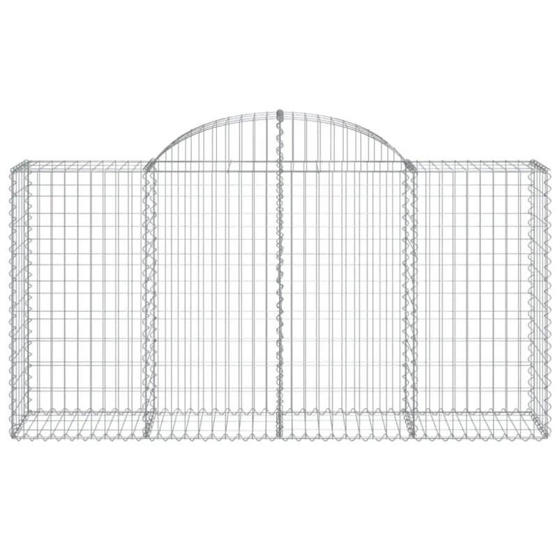 Išlenkti gabiono krepšiai, 12vnt., 200x50x100/120cm, geležis