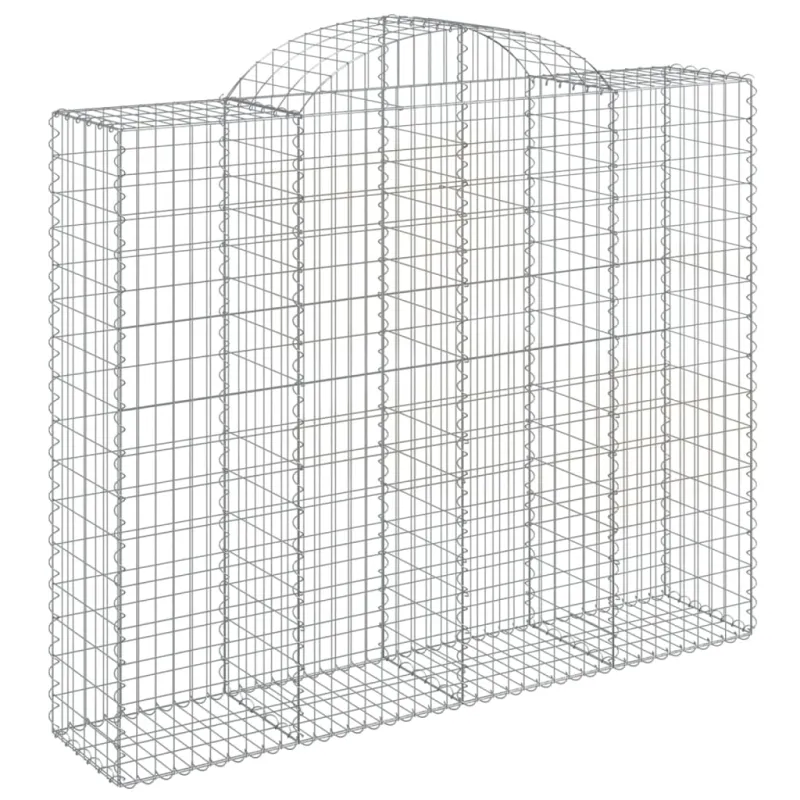 Išlenkti gabiono krepšiai, 9vnt., 200x50x160/180cm, geležis