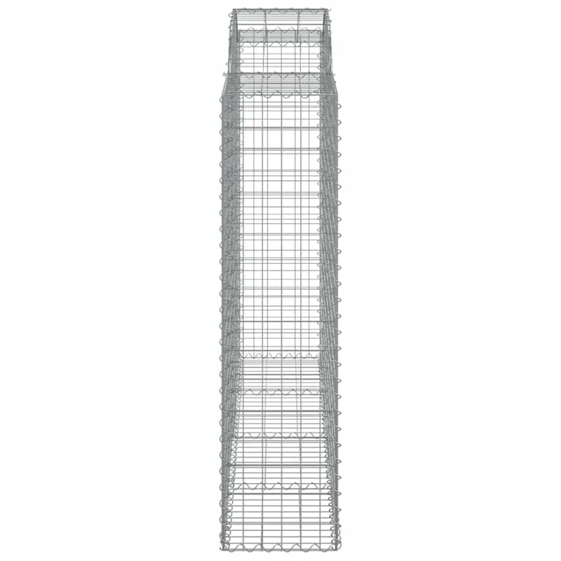 Išlenkti gabiono krepšiai, 15vnt., 200x50x160/180cm, geležis