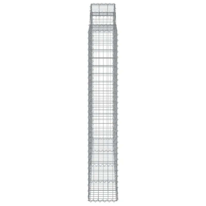 Išlenkti gabiono krepšiai, 10vnt., 200x50x180/200cm, geležis