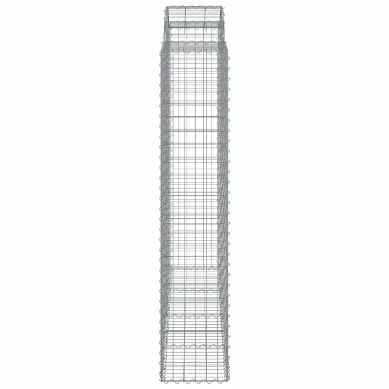 Išlenkti gabiono krepšiai, 7vnt., 200x50x200/220cm, geležis