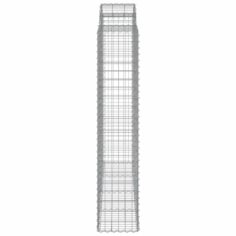 Išlenkti gabiono krepšiai, 9vnt., 200x50x200/220cm, geležis