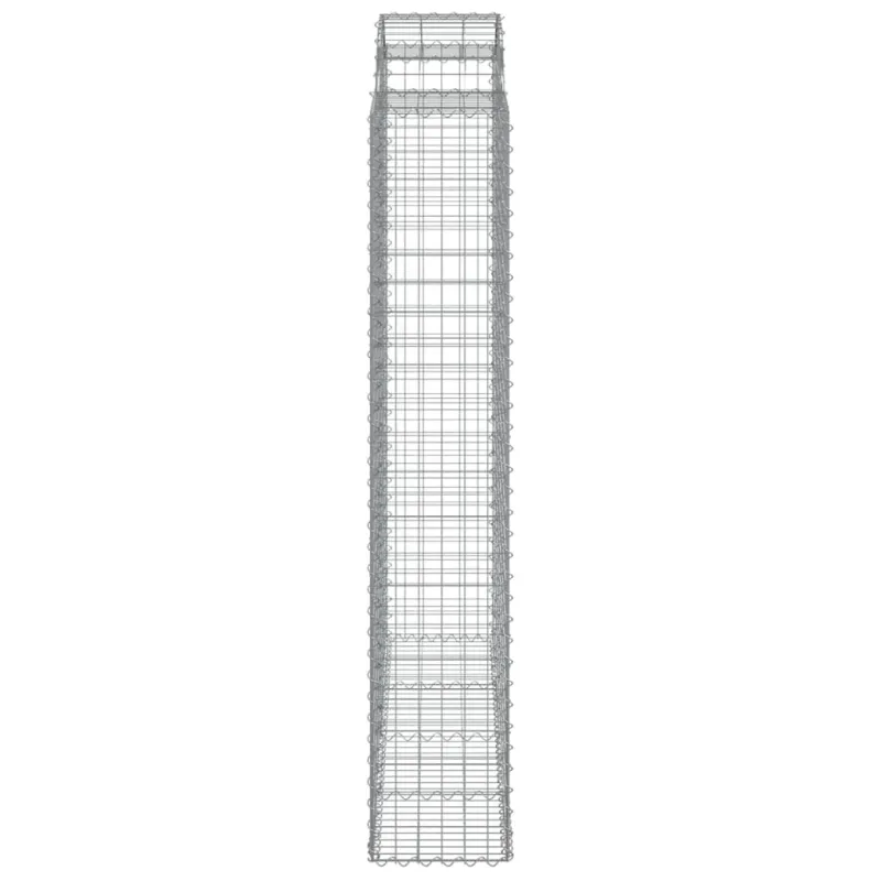 Išlenkti gabiono krepšiai, 2vnt., 200x50x220/240cm, geležis