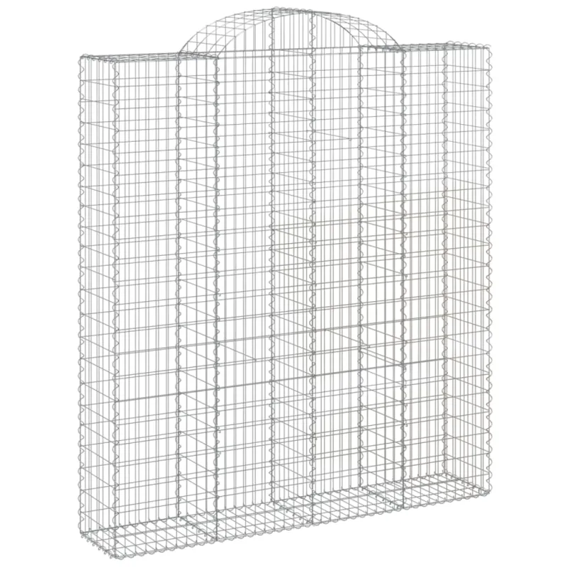Išlenkti gabiono krepšiai, 8vnt., 200x50x220/240cm, geležis