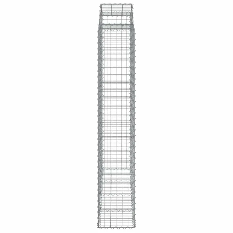 Išlenkti gabiono krepšiai, 9vnt., 200x50x220/240cm, geležis