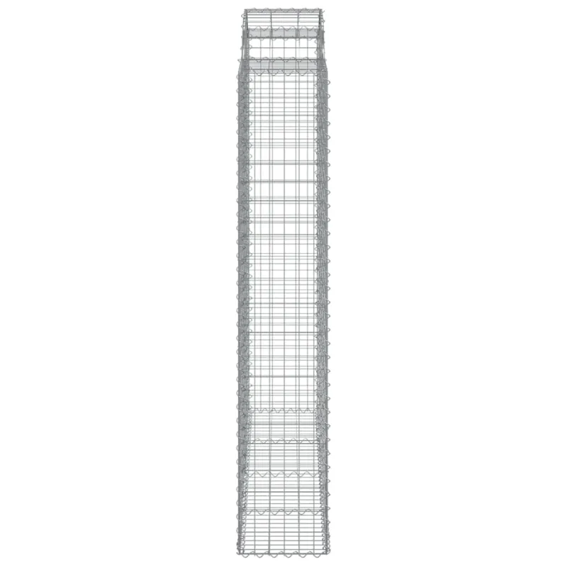 Išlenkti gabiono krepšiai, 12vnt., 200x50x220/240cm, geležis
