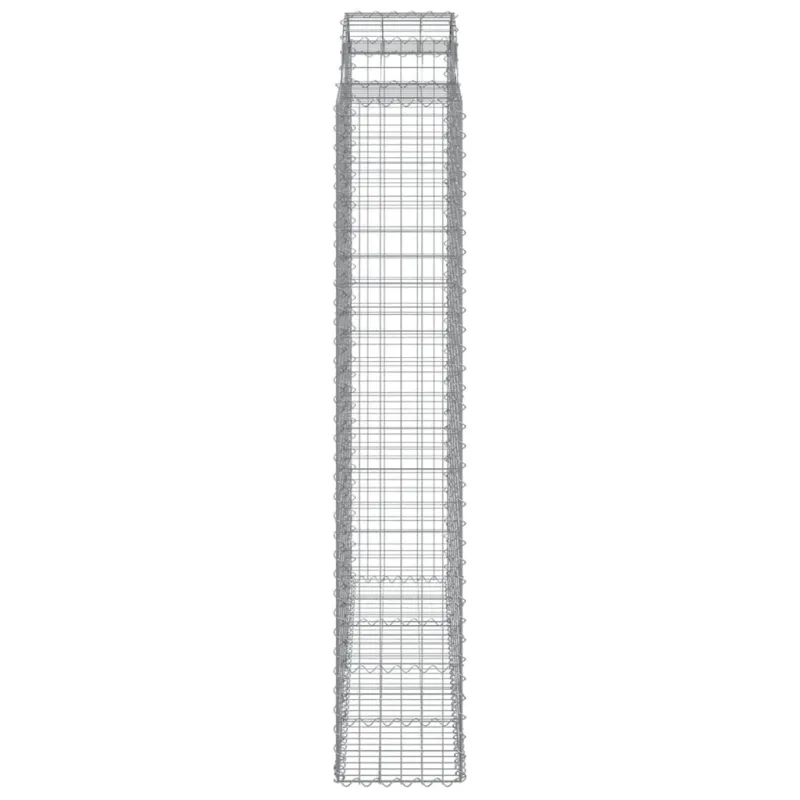 Išlenkti gabiono krepšiai, 13vnt., 200x50x220/240cm, geležis