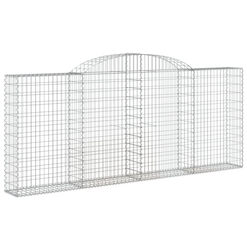 Išlenkti gabiono krepšiai, 17vnt., 300x30x120/140cm, geležis