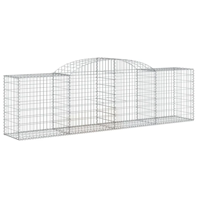 Išlenkti gabiono krepšiai, 9vnt., 300x50x80/100cm, geležis