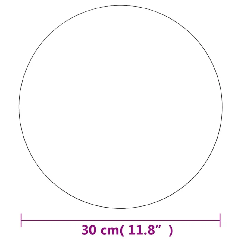Veidrodis be rėmo, 30cm, stiklas, apskritas
