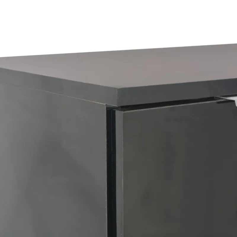 Šoninė spintelė, juodos spalvos, 107x35x80,5cm, labai blizgi