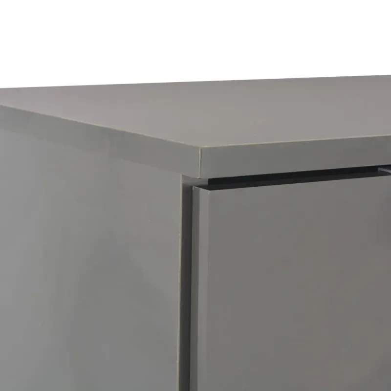 Šoninė spintelė, pilkos spalvos, 107x35x80,5cm, labai blizgi