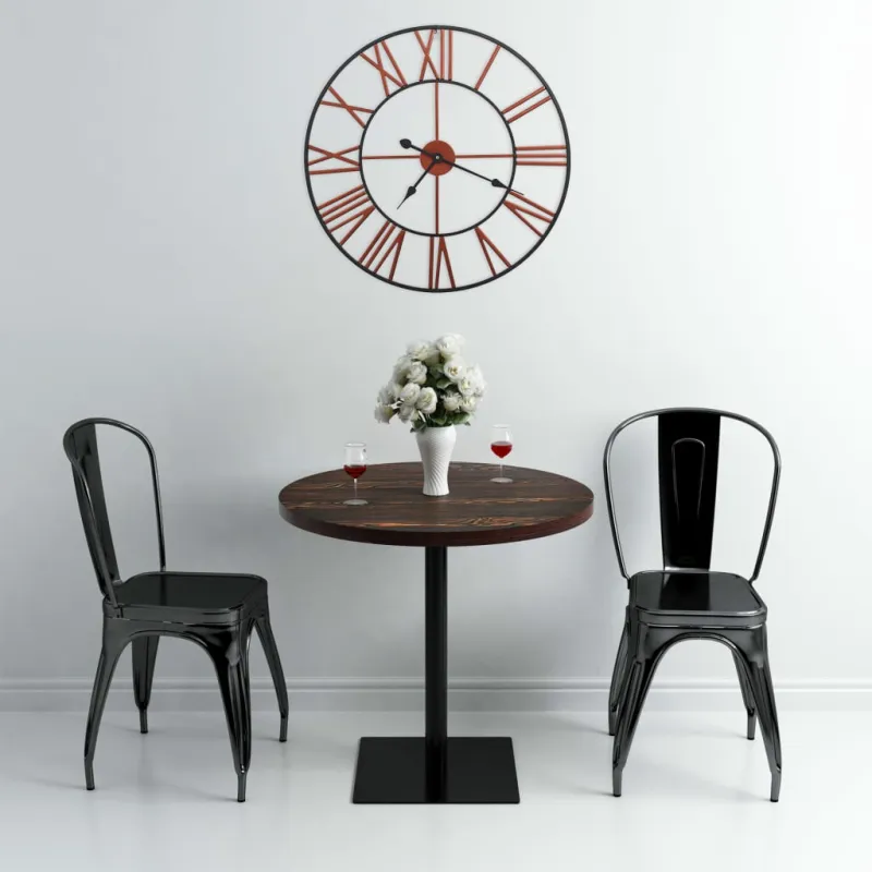 Sieninis laikrodis, raudonos spalvos, 58 cm, metalas