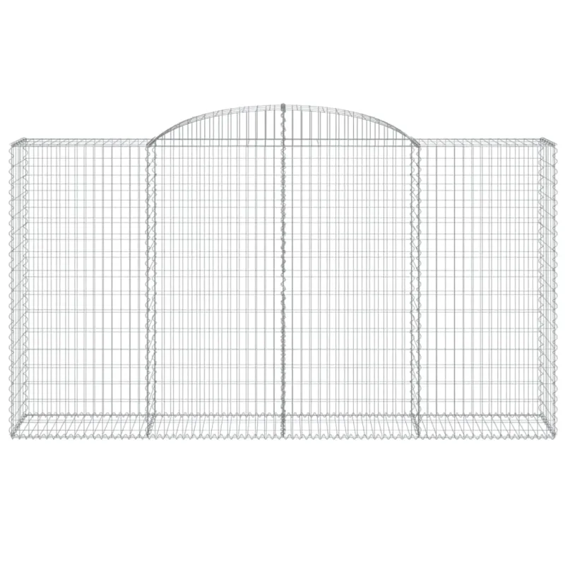 Išlenkti gabiono krepšiai, 11vnt., 300x50x160/180cm, geležis