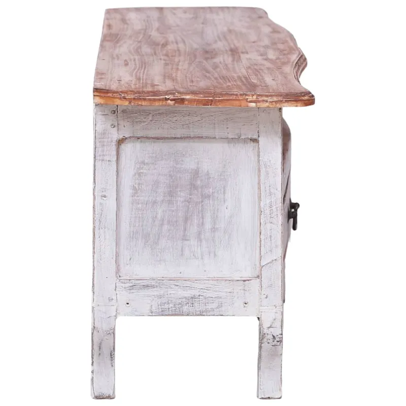 Televizoriaus spintelė, balta, 120x30x40cm, raudonmedis