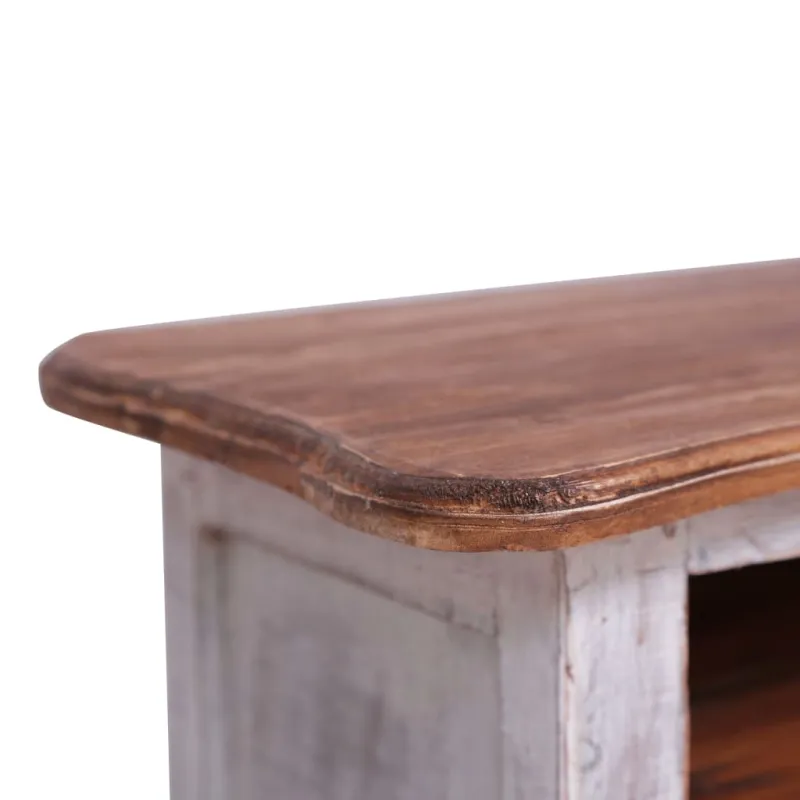 Televizoriaus spintelė, balta, 120x30x40cm, raudonmedis