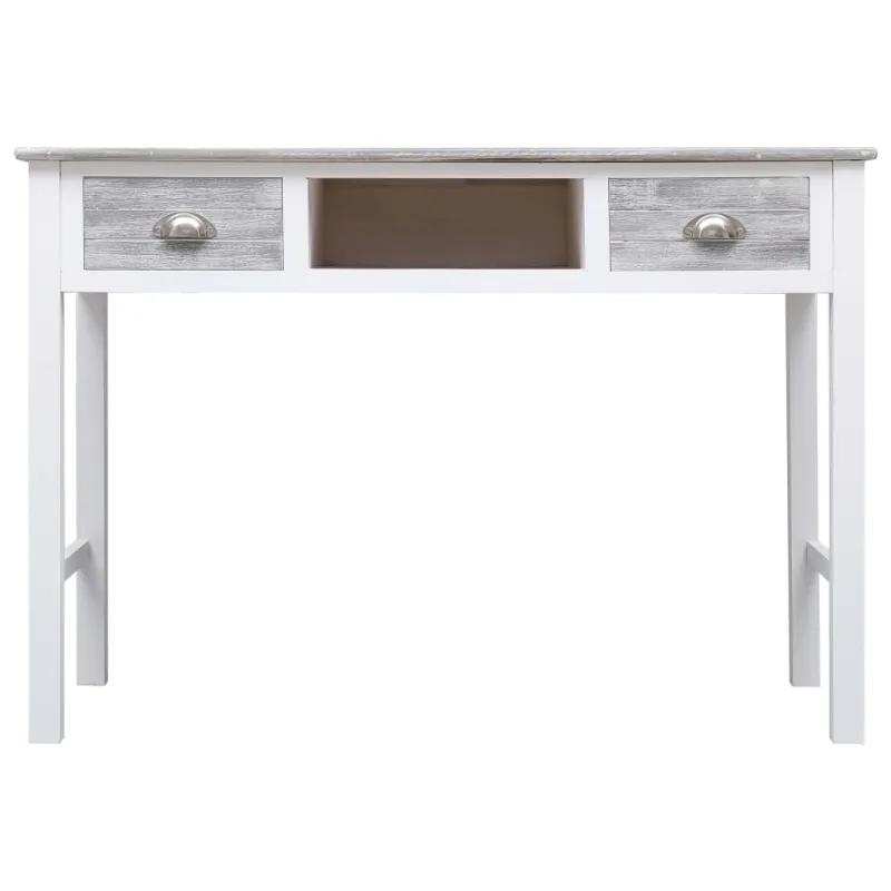 Rašomasis stalas, pilkos spalvos, 110x45x76 cm, mediena