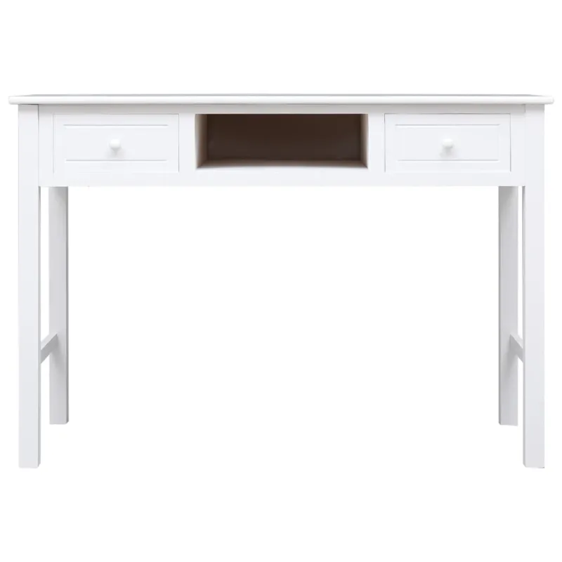 Rašomasis stalas, baltos spalvos, 110x45x76 cm, mediena