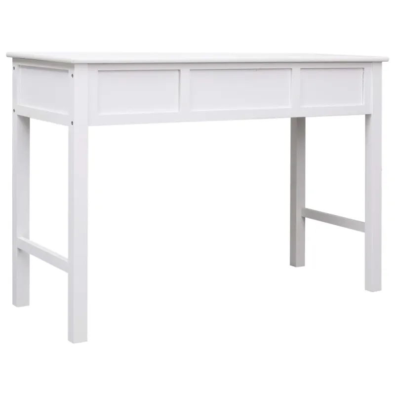 Rašomasis stalas, baltos spalvos, 110x45x76 cm, mediena