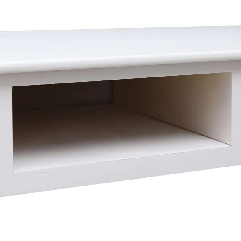 Rašomasis stalas, baltos spalvos, 110x45x76 cm, mediena