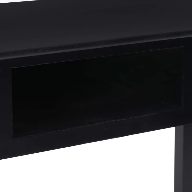 Rašomasis stalas, juodos spalvos, 110x45x76 cm, mediena