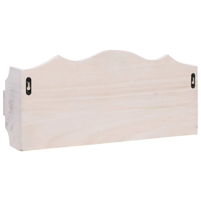 Prie sienos montuojama kabykla, balta, 50x10x23cm, mediena