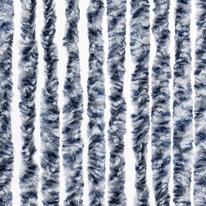 Užuolaida nuo vabzdžių, balta ir sidabrinė, 90x220 cm, šenilis