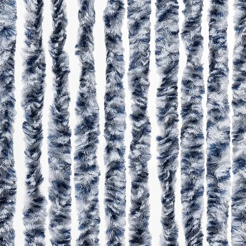 Užuolaida nuo vabzdžių, balta ir sidabrinė, 100x220 cm, šenilis
