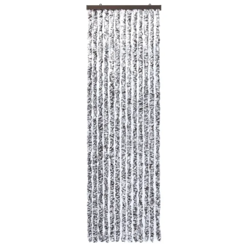 Užuolaida nuo vabzdžių, ruda ir kreminė, 56x185 cm, šenilis