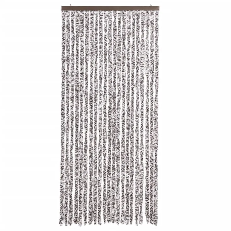 Užuolaida nuo vabzdžių, ruda ir kreminė, 90x220 cm, šenilis