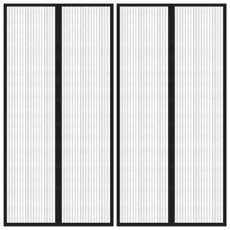 Tinkleliai nuo vabzdžių durims, 2vnt., juodi, 220x100cm