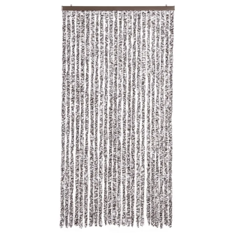 Užuolaida nuo vabzdžių, ruda ir kreminė, 100x220 cm, šenilis