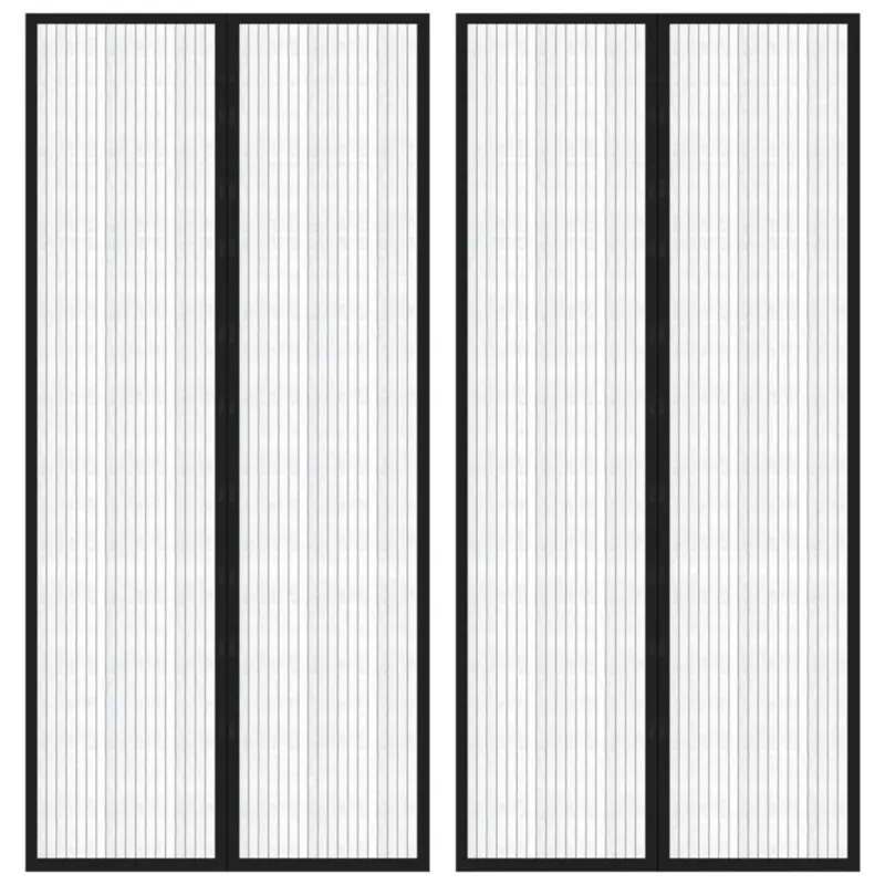 Tinkleliai nuo vabzdžių durims, 2vnt., juodi, 220x110cm