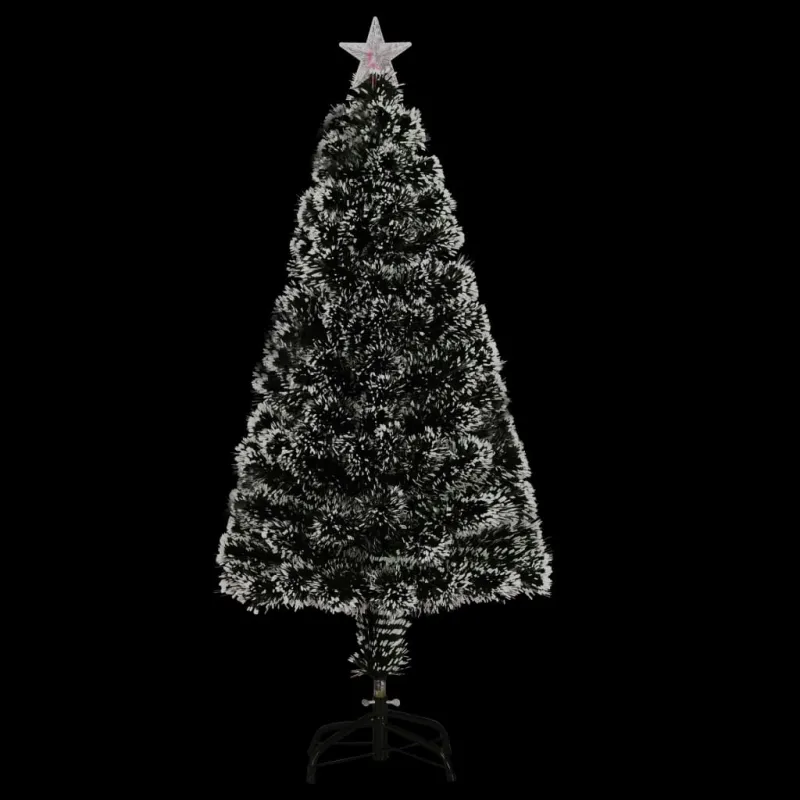 Apšviesta Kalėdų eglutė su stovu ir LED, 120cm, optinis pluoštas