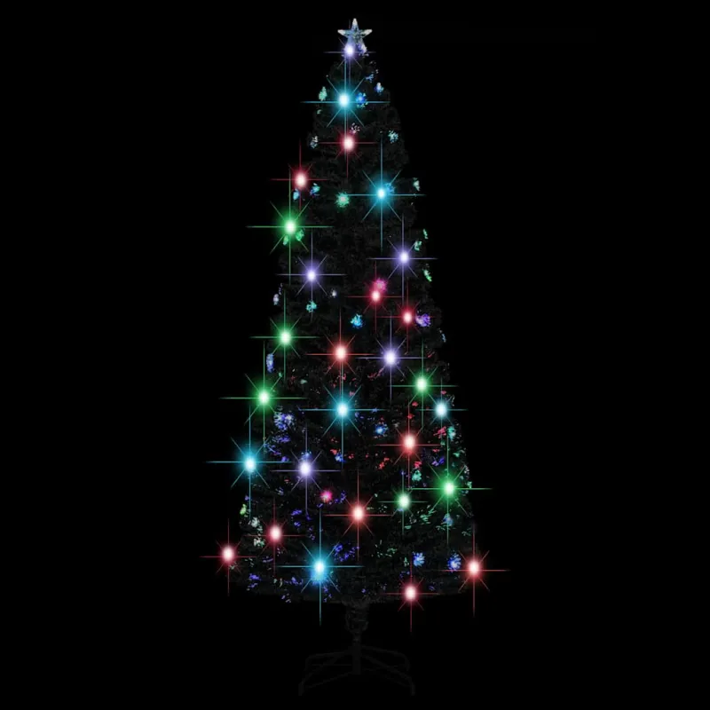 Apšviesta Kalėdų eglutė su stovu ir LED, 240cm, optinis pluoštas