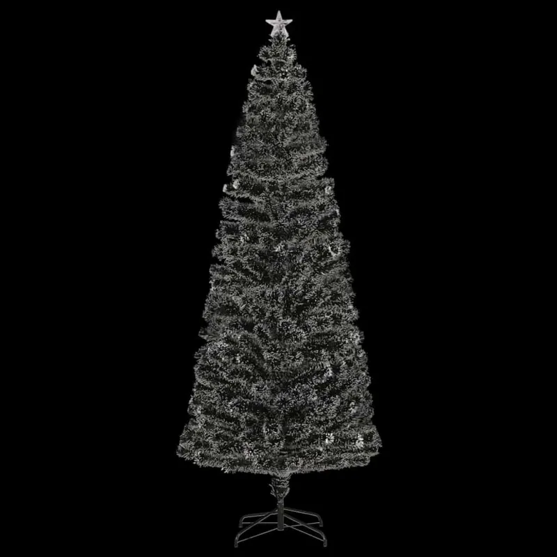 Apšviesta Kalėdų eglutė su stovu ir LED, 240cm, optinis pluoštas