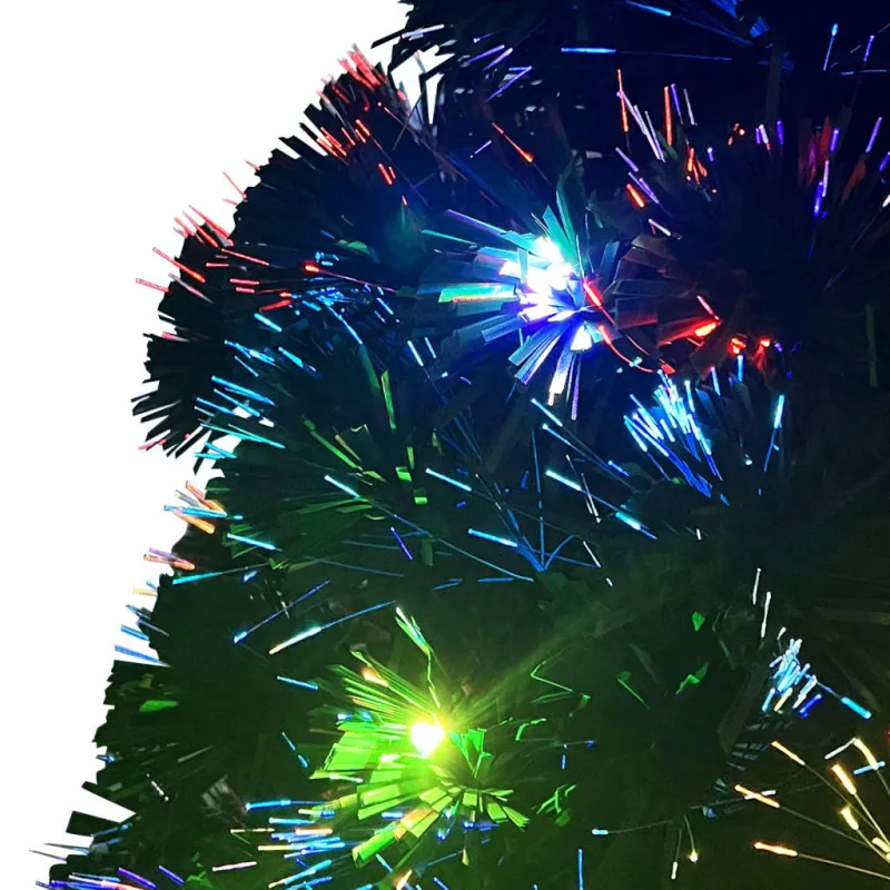 Apšviesta Kalėdų eglutė su stovu ir LED, 120cm, optinis pluoštas