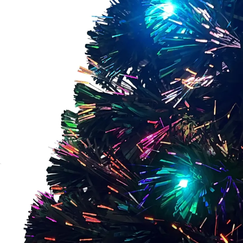 Apšviesta Kalėdų eglutė su stovu ir LED, 210cm, optinis pluoštas