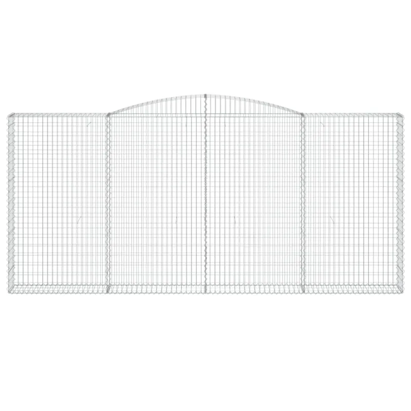 Išlenkti gabiono krepšiai, 4vnt., 400x30x180/200cm, geležis